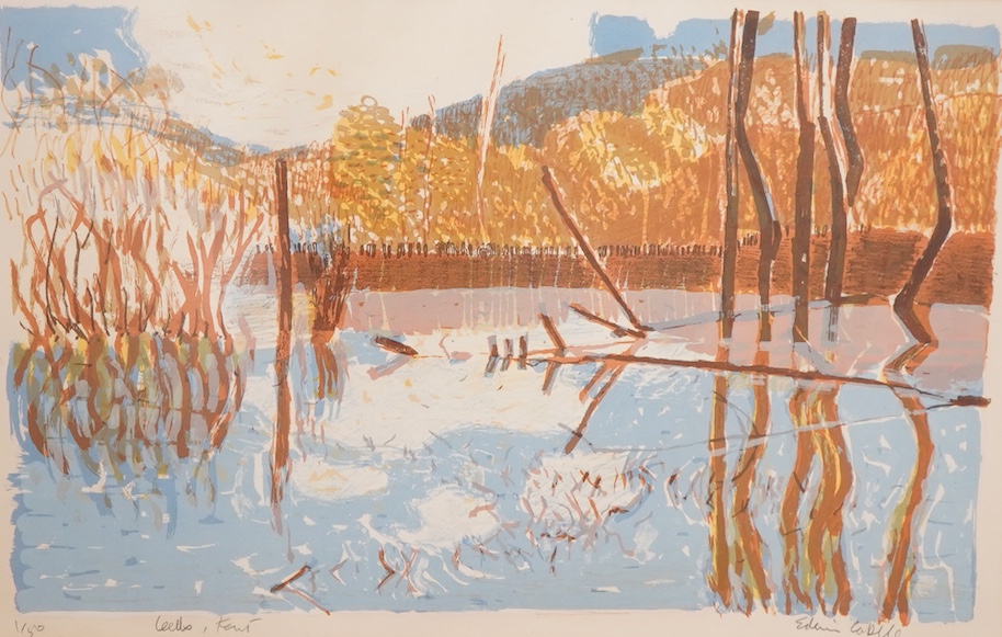 Edwin La Dell ARA (1914-1970), 'Leeds, Kent', signed in pencil, limited edition 1/80, lithograph, 40 x 65cm